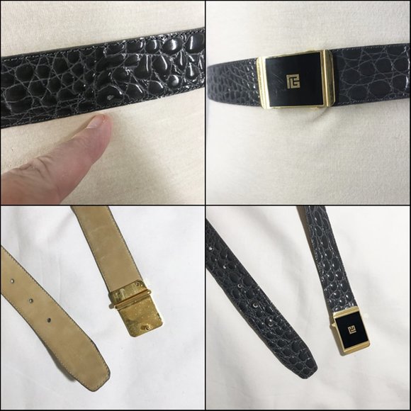 Balmain Belt Grey Crocodile embossed Calf leather - Picture 7 of 7